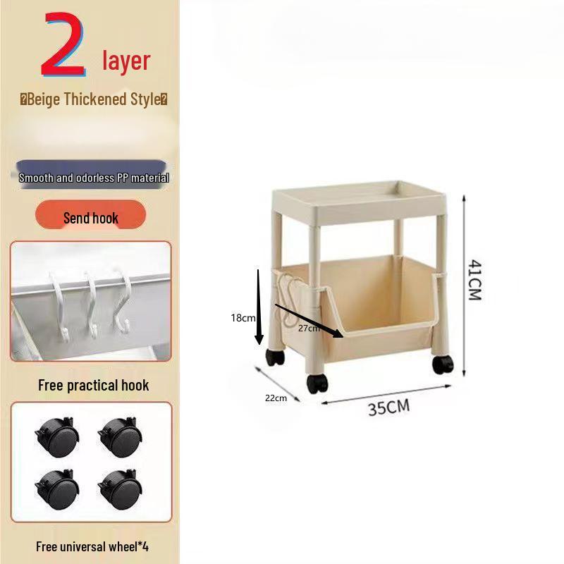 Portable Children s Bookshelf & Kitchen Storage Cart