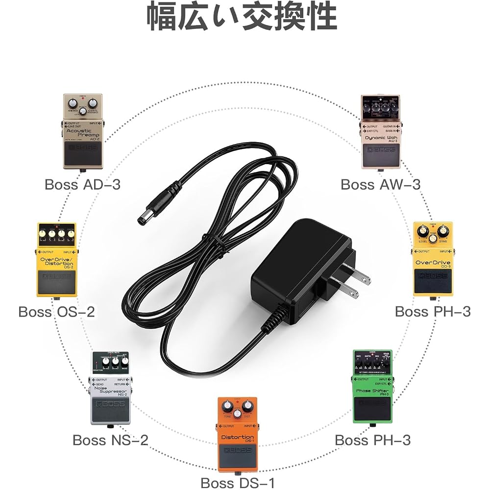 9V AC adapter for BOSS AC adapter effector power supply 0.5A PSA-100S2 1.5m BOSS ZOOM Donner VOX ...