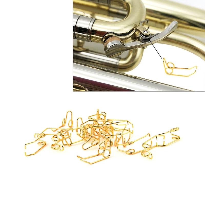20Pcs Trumpet Water Key Spit Valve Stainless Steel Wire Springs Replacement Brass Instrument Parts Trumpet Repair Parts