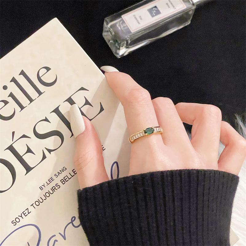 Retro Court Style Open Ring, Colorful Treasure, High-End Sense, Fashion Niche Design Sense, Medieval Ring, Index Finger Ring