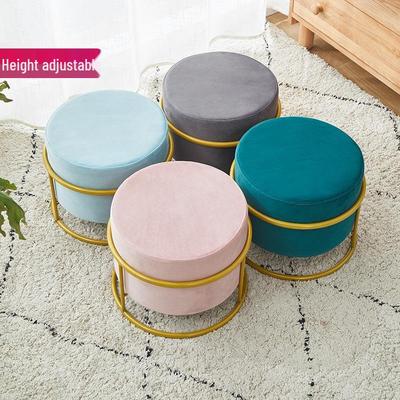 Solid Wood Round Stool - Light Luxury Shoe Changing/Footrest, Living Room/Entryway Bench/Pier, Coffee Table Accent.