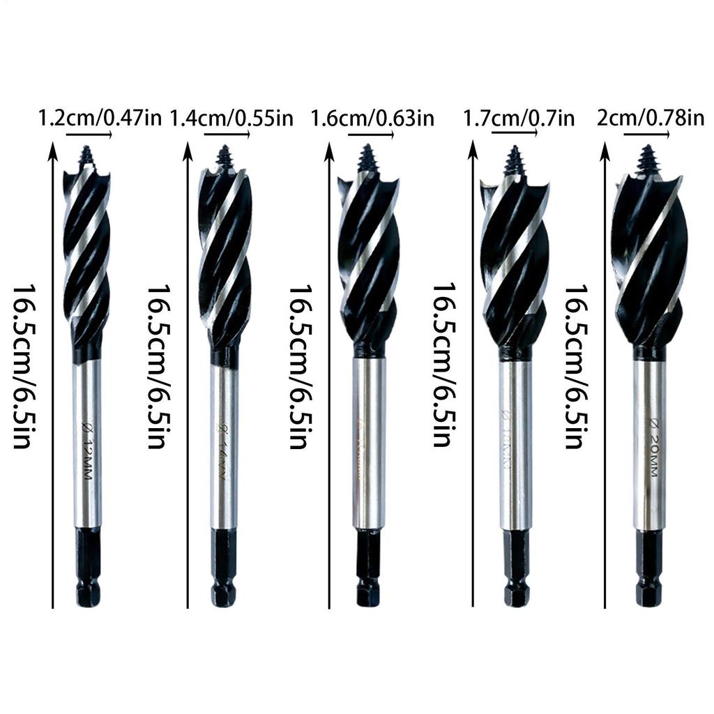 Drill Bit Set Hex Shank Woodworking Tools Self Tapping Woodworking Drill Bit For Woodworker Carpenters Door Locks Concrete