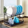 Nordic Double-Layer Carbon Steel Countertop Dish Rack