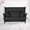 Sofa Wing Sofa Eco Leather Scandinavian Non-folding Family Meble Black