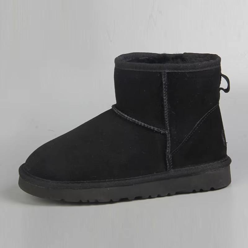 Women's Snow Boots 100% Genuine Sheepskin Leather Ankle Warm Winter Shoes Large Size 35-44 for Wholesale/Retail