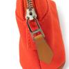 Great HERMES Pouch Boride pouch mini mini H logo canvas Orange cotton Women Used