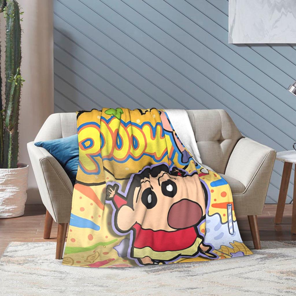 Crayon Shin-chans Cartoon Anime Blanket Warm Cozy Fluffy Throw Blankets for Couch 50x60 Inch Multiple Sizes Rug Piece
