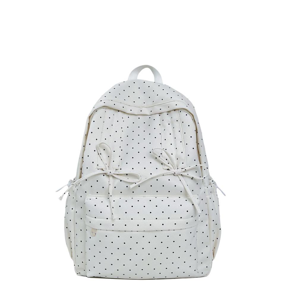 New High-value Japanese Ins Large-capacity High School Backpack Campus Backpack Polka Dot Women's Schoolbag Computer Bag