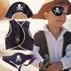 Pirate Hat Pirate Eye Patches Skull Pattern Pirate Tops Halloween Pirate Cosplay Accessories Pirate Costume Set