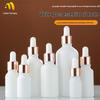 5ml-100ml Frosted Matte White Glass Dropper Bottle for Essential Oils & Serums