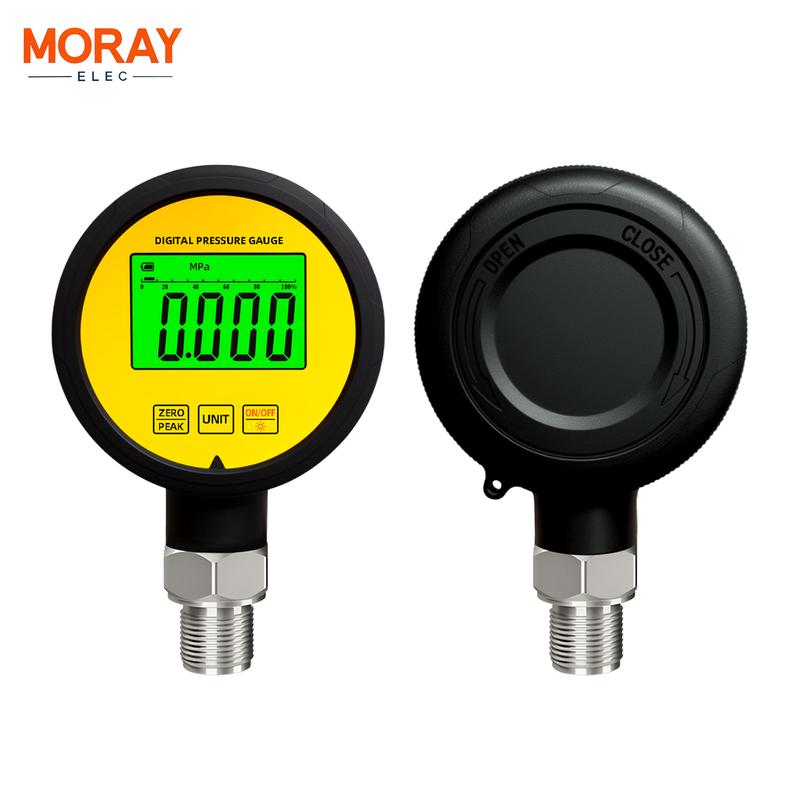Moray ME260P LCD Rubber Protector Waterproof FS Stainless Steel Gas Differential Manometer Calibrator Digital Pressure Gauge