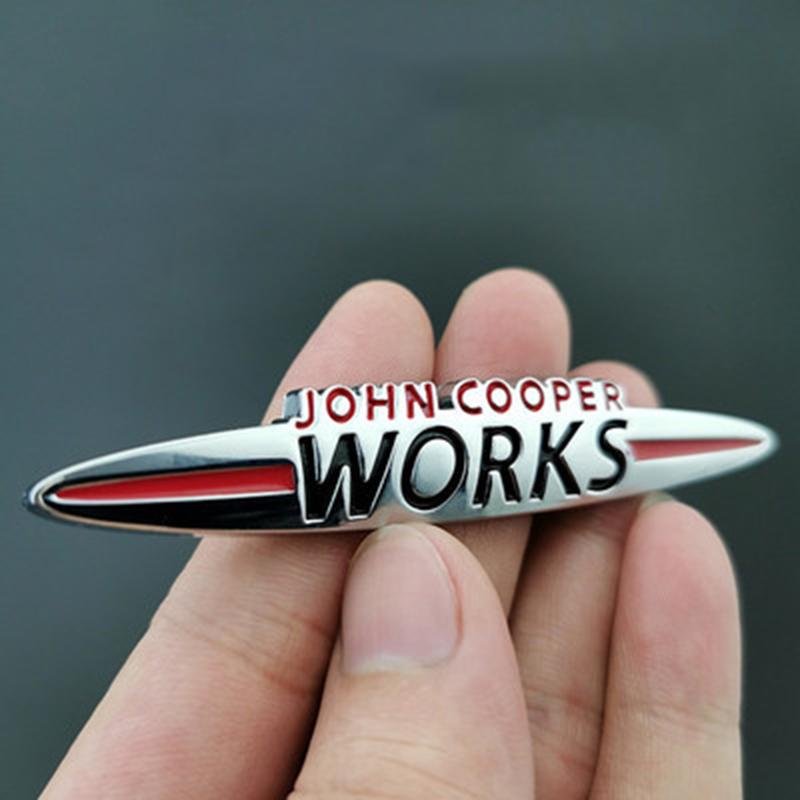 3D Metal Chrome Black Logo Works Emblem Car Front Grill Badge Trunk Sticker For R53 R56 Decal Accessories