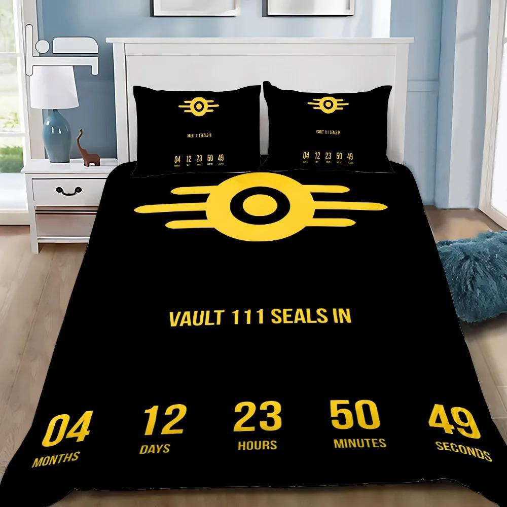 Hot Game Duvet Cover Pillowcase F-Fallouts Bedding Set Adult Boy Girl Bedroom Decoration Children Single Double Size