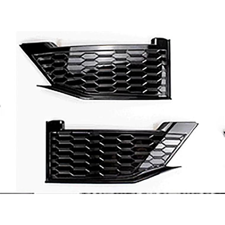 Car Accessories fit for Honda Civic Sedan 10th Gen 2016-2020 ABS Glossy Black Front Fog Light Lamp Cover Trim 2Pcs