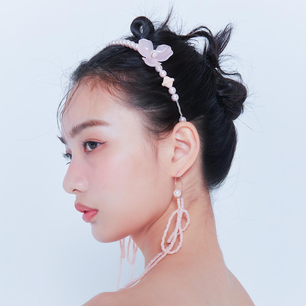 Lovuee Double Pink Peony Hairband