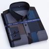 Men's Print Shirt Autumn Spring Long Sleeve Thin Non Iron Fashion Business Causal Social Anti-wrinkle Plaid Slim Fit Chemise Hom