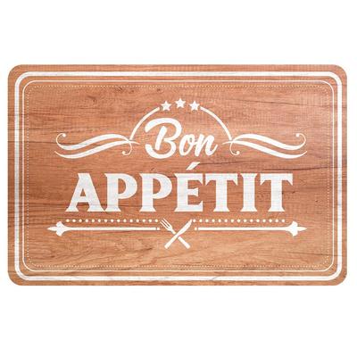[A1899] - Σετ ταμπλό 'Bon Appétit' καφέ - 43x28 εκ.