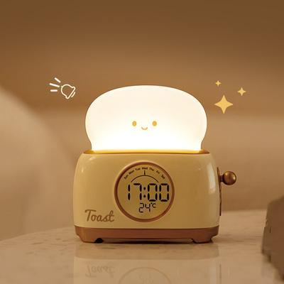LED Night Light Digital Alarm Clock Children's for Home Bedroom Bedside Cute Temperature Display