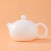 Suet Jade Ice White Porcelain Xishi Pot Advanced Kung Fu Tea Set High-end Ceramic Yurun Bead Round Single Teapot