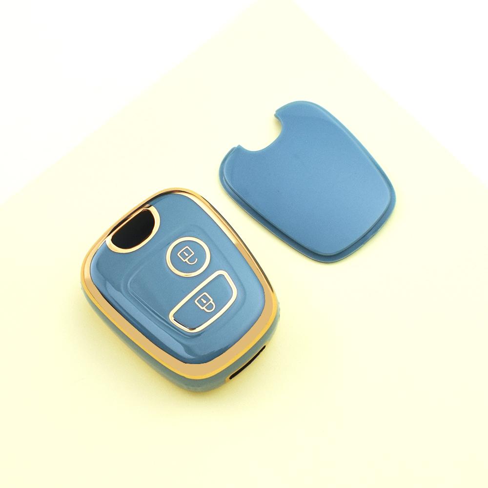 

Золотая окантовка Автомобильный пульт дистанционного управления Корпус брелока Чехол для ключа автомобиля Для Citroen Berlingo Xasara Picasso C1 C4 C2 C3 Для Peugeot 107 207 307 407 206 306 406 серый