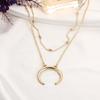 SUMENG 2024 New Fashion Multilayer Heart Necklaces Leaf Moon Choker  Pendants For Women Beach Style Jewelry Gifts