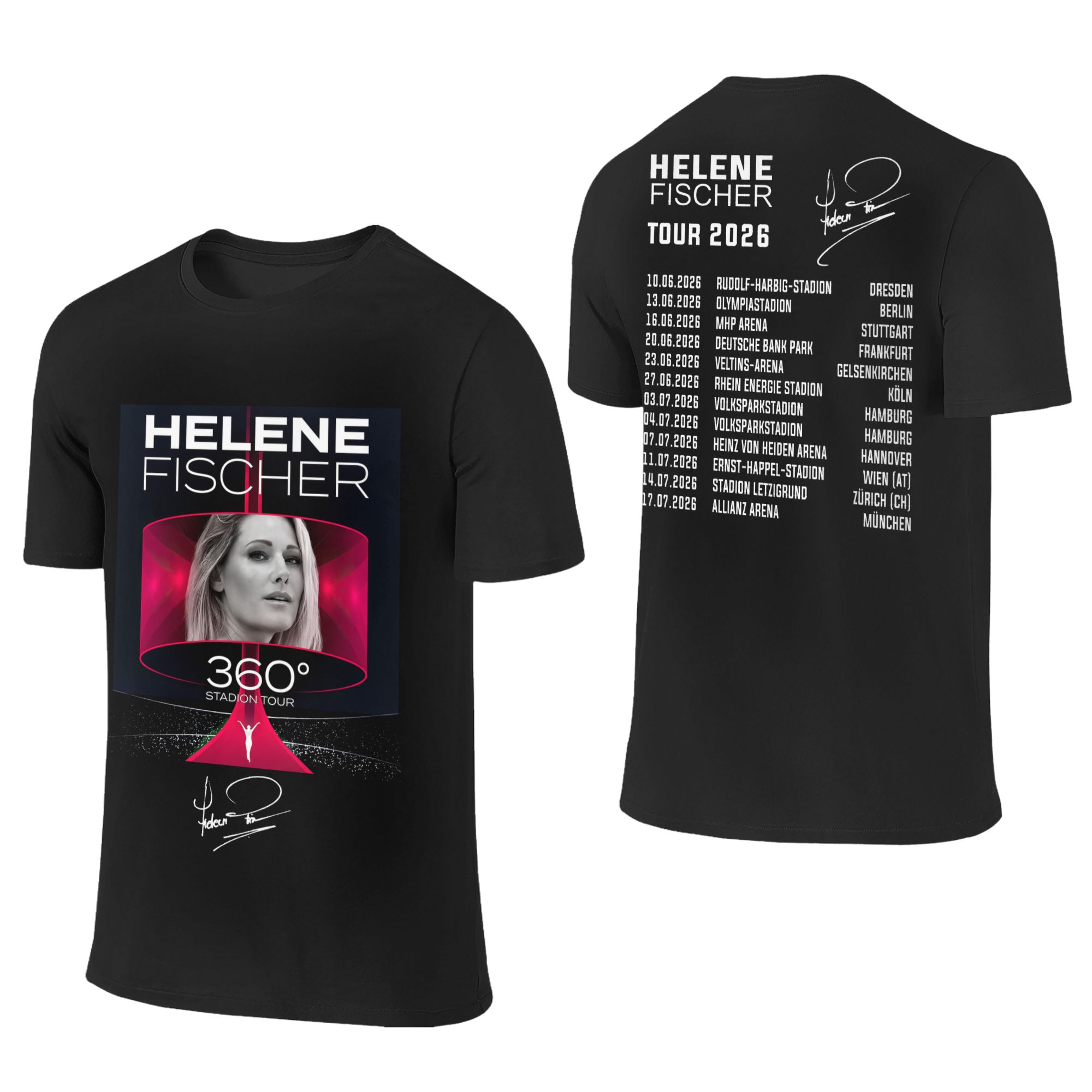 Men Women s Helene Fischer 360° Stadium Tour 2026 Graphic T Shirt Merchandise Funny Pure Cotton T Shirt Tee Clothing Classic 4XL