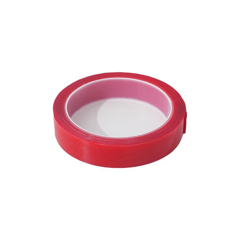 Transparent Red Nano Double-Sided Tape - Strong, High Adhesion, No Trace, Ideal for Photo Frames and Decoration