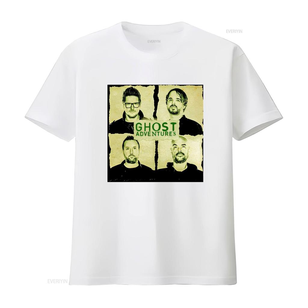 Vintage Ghost Adventures Paranormal Tv Show Print Casual T Shirt Vintage Top For Everyday Wear Slightly Stretched