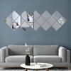 1/916/32 Pcs Decals Mirror Stickers Glass Home Mosaic Set Silver Square Tiles Toilet 15*15cm Wall 15CM Acrylic Bathroom