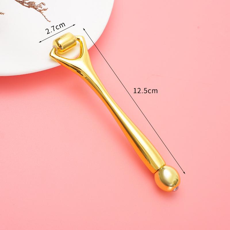 Metal Eye Cream Stick Double Head Ball Eye Face Massage Stick Facial Serum Apply Introduction Stick Face Cream Massage Stick