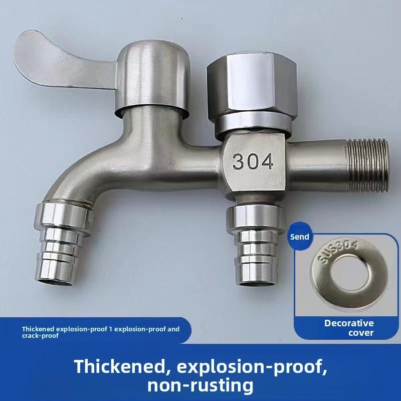 Směšovací vodovodní baterie ze slitiny zinku se dvěma vývody pro domácí koupelnu, prádelnu a balkonové rozvody