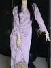 In Stock Spring/Summer 2026 High-End Chinese Style Qipao Dress with Diagonal Tie for Women