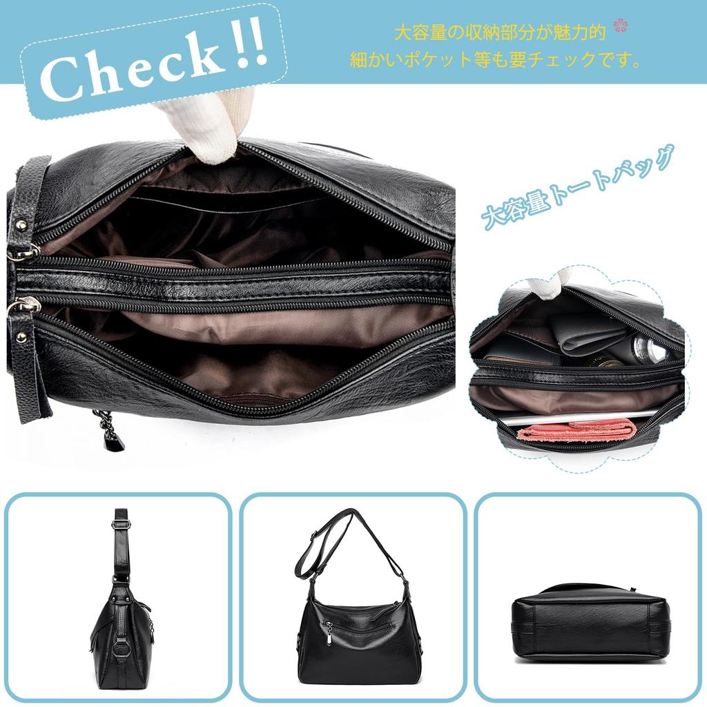 NICOLE & DORIS Damen Große Umhängetasche, Pochette, Crossbody-Tasche, Großes Fassungsvermögen, Mehrere Taschen, Fächer, Kunstleder, Wasserdicht,