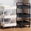 3/4 Tier Multi-Functional Household Trolley With Handle And Wheels To Move Bathroom Shelves Household Snacks Storage Rack