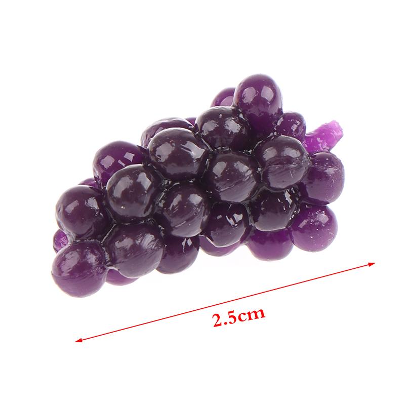 5 Stück/Set Puppenhaus Obst Traube Mini Simulierte Frucht Tpr Weiche Kleine Traube