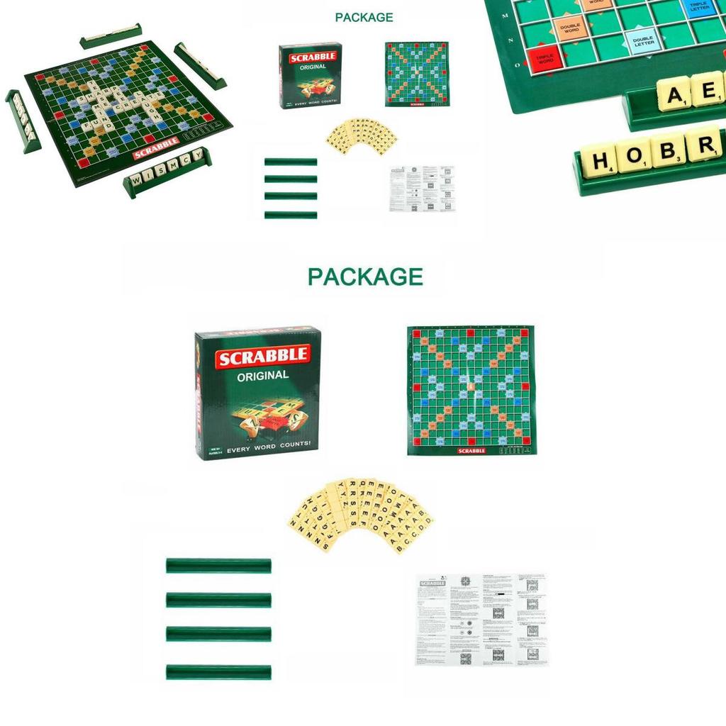 Classic Scrabble Board Game Educational Toy For Kids And Adults