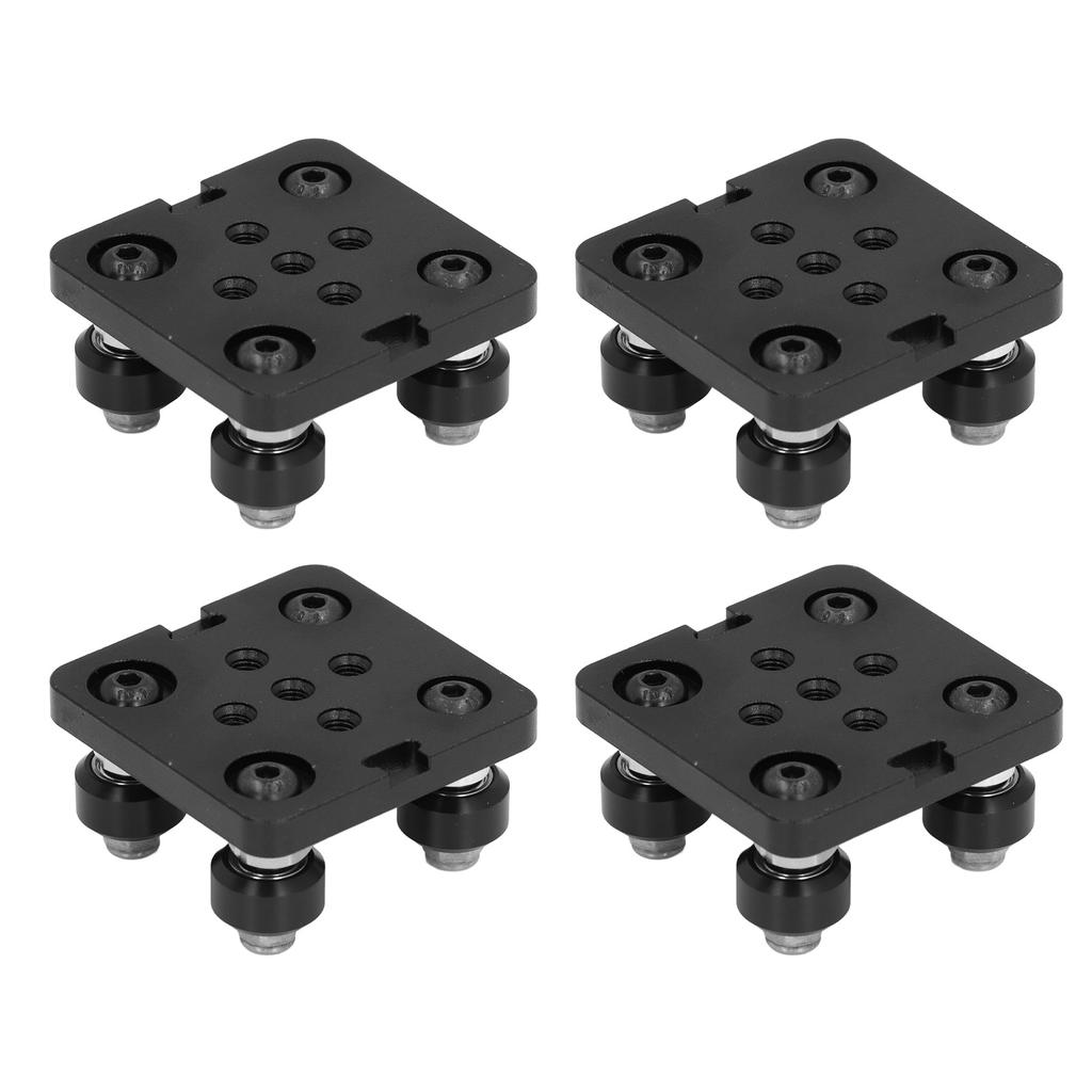 4Pcs V Rad Platte Kleine Nut Slot Gantry Stange Aluminium Legierung CNC 3D Drucker Teile Schwarz