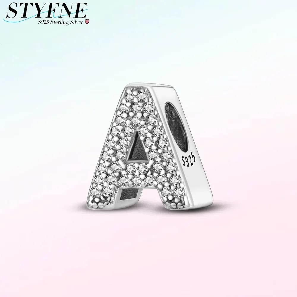 Charm Bead Charms Plata Originales Letter Collection Shining Bead Charms Ideal For Charm Bead Charms copper Bracelets Jewellery Making Womens Gift