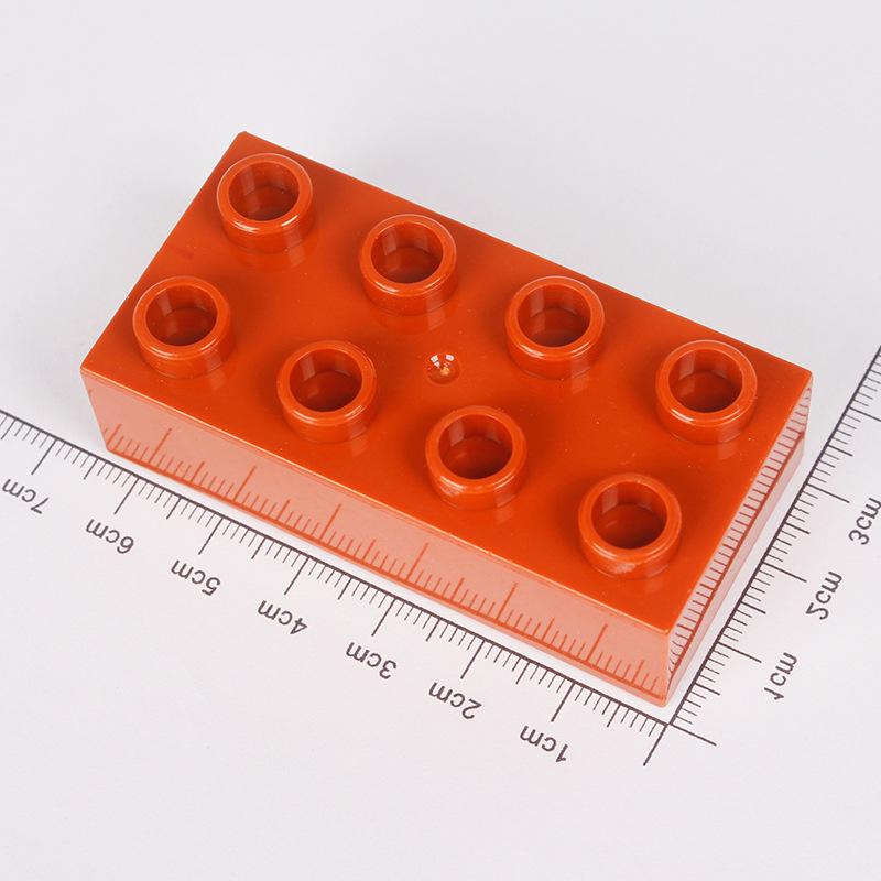 2x4 Dots Big Size Thick Brick 4PCS Colorful Building Block Figuers Compatible Large Plate Accessorie Kid Educational Toys Boys