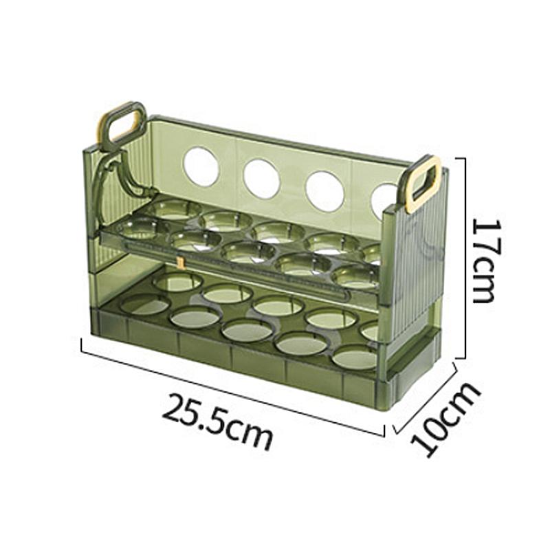 Koelkast Eierbewaardoos Dubbellaags Eierrek Eierhouder Grote Container Keuken Capaciteit Container Organizer Mand