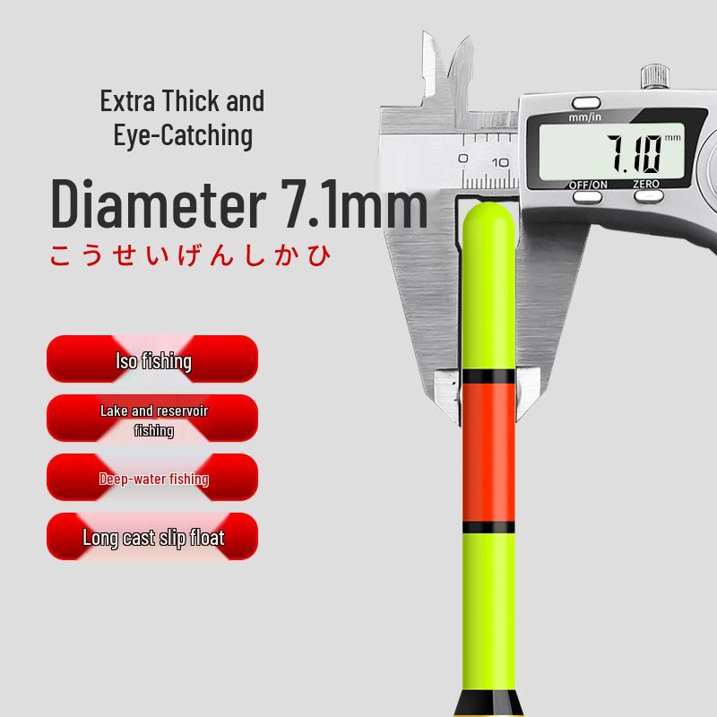 Dual-Use Electronic Fishing Float - Long Cast Sliding Rig for Day & Night, Big Fish and Carp, with Eye-Catching Night Light