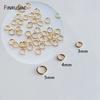 200 stuks/zak 14k echt goud verguld messing metaal Open Oogringen voor het maken van sieraden diy sieraden connector ring 2,6/3/3,5/4 mm