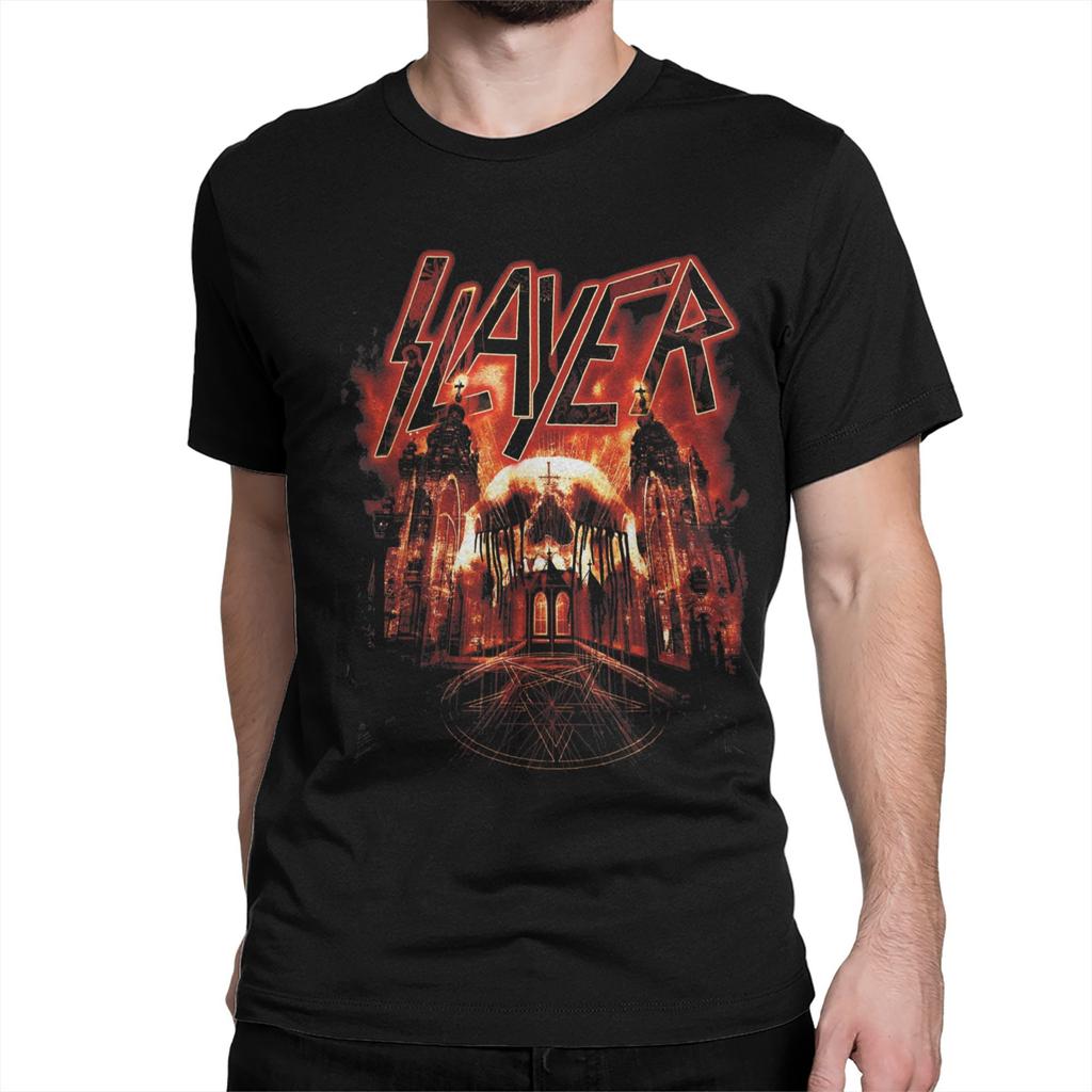 Novità L'Inferno Attende 35° Anniversario Anni '80 Magliette Band Metal Uomo Donna Magliette in Cotone Maglietta Band Slayer Abbigliamento Estivo