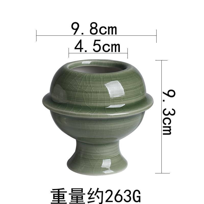 Modern Flower Pot Ceramic Ice Crack Small Flower Pot Breathable Succulent Green Plant Vermilion Flower Device Desktop Potted Plant Pot Household as shown in the picture