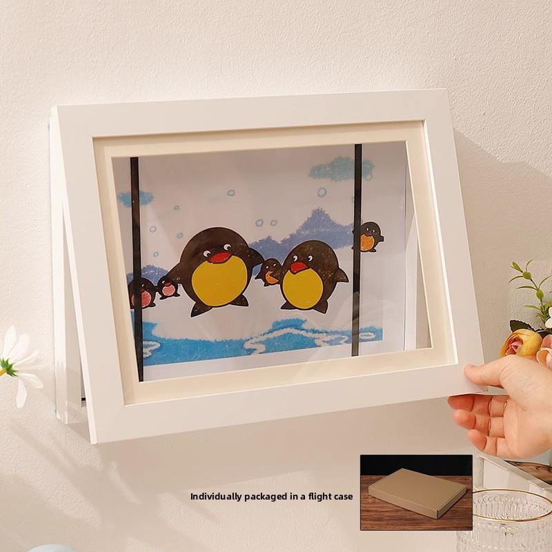 Flip Photo Frame A3 A4 8.5x11 Kids Art Display Frame Storage Magnetic Picture Frame Wall Mount for Children Artwork