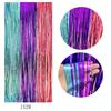 Color-Block Tinsel Curtain 1x2m - Festive Background for Christmas, Halloween, and Birthdays