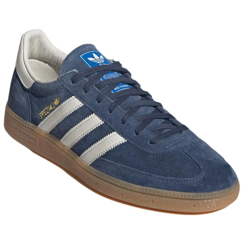 Adidas Handball Spezial Made in Germany Gebraucht Tintenblau Unisex Sneaker Blau Off-White Gum JR9534