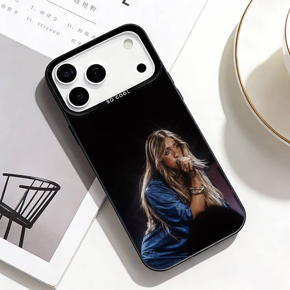 T-Tate M-McRae Dance Style Phone Case For iPhone17,16,15,14,13,12,Pro Max Black Colored Silver Plated Inside Cover