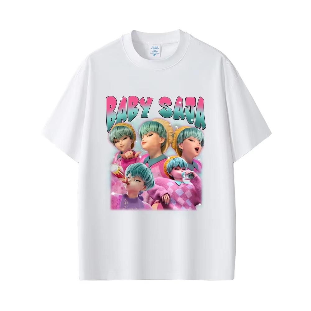 Kpop Demon Hunters Graphic Tshirt Tops Kawaii Cute Saja Boys Print EdT-shirts Men Women Cartoon Fashion Trend T Shirt Streetwear