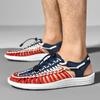 Sandalias Romanas Tejidas de Talla Grande para Hombre de Verano y Chanclas para Ropa de Playa al Aire Libre